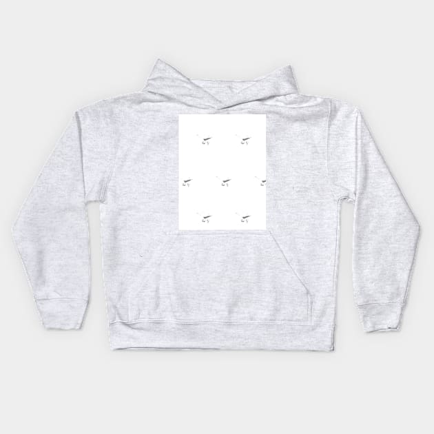 White background with fine gray abstraction Kids Hoodie by grafinya